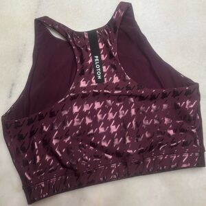 Peloton Maroon and Light Pink Sports Bra